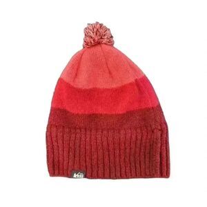 REI Teens/Kids Red/Pink Acrylic Knit Beanie